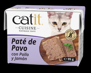 CATIT CUISINE PATE DE PAVO CON POLLO Y JAMON 95GR