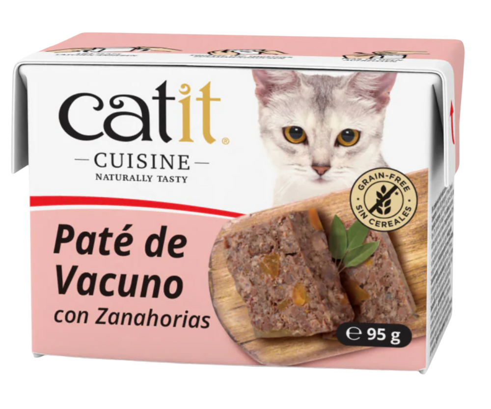CATIT CUISINE PATE DE VACUNO CON ZANAHORIA 95GR