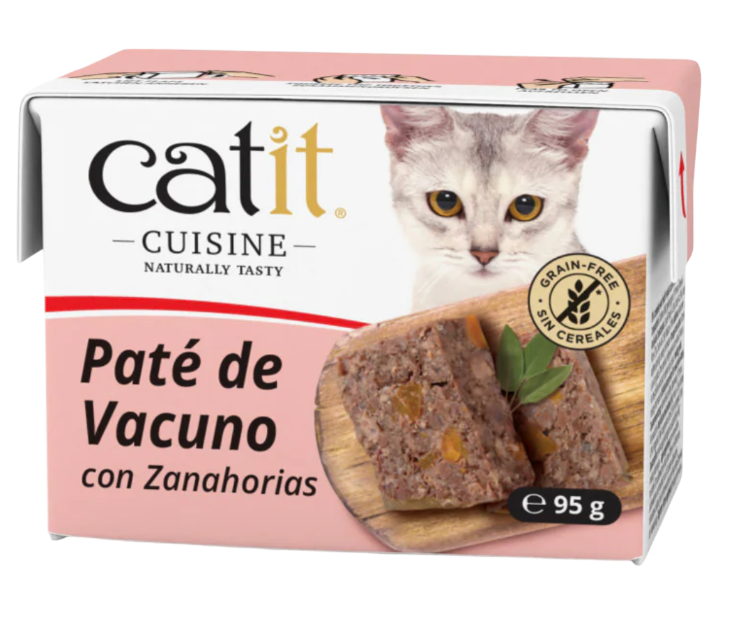 CATIT CUISINE PATE DE VACUNO CON ZANAHORIA 95GR