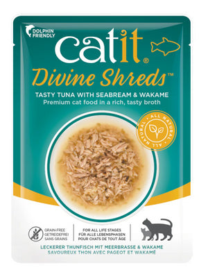 CATIT DIVINE SHREDS ATUN CON BESUGO Y WAKAME 75 GR