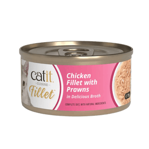 CATIT CUISINE FILLET POLLO CON GAMBAS EN CALDO 75GR