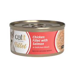 CATIT CUISINE FILLET POLLO CON SALMON EN CALDO 75GR