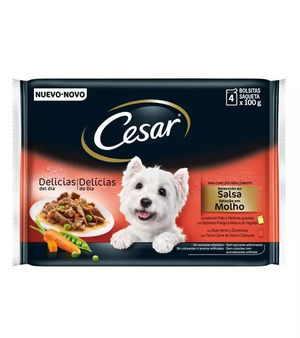 CESAR POUCH SELECCION EN SALSA 4X100GR
