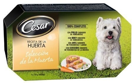 CESAR RECETA DE LA HUERTA 4X150GR