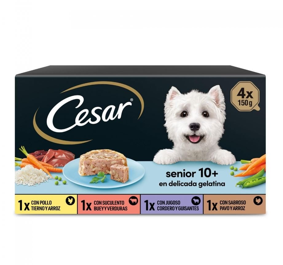 CESAR RECETA SENIOR +10 4X150GR