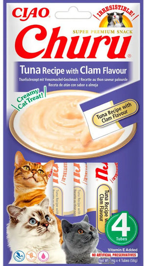CHURU CAT RECETA DE ATUN CON ALMEJA 4X14GR