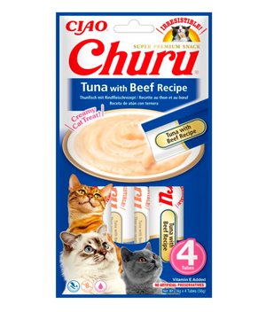 CHURU CAT RECETA DE ATUN CON BUEY 4X14GR