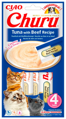 CHURU CAT RECETA DE ATUN CON BUEY 4X14GR