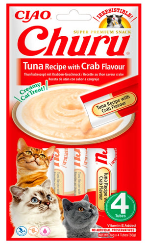 CHURU CAT RECETA DE ATUN CON CANGREJO 4X14GR