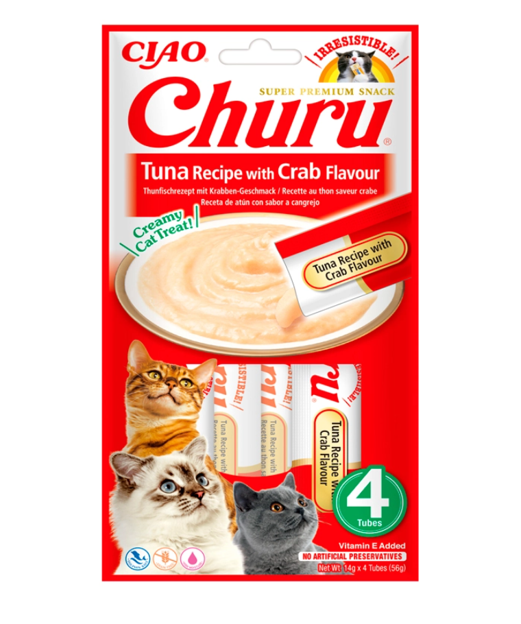 CHURU CAT RECETA DE ATUN CON CANGREJO 4X14GR