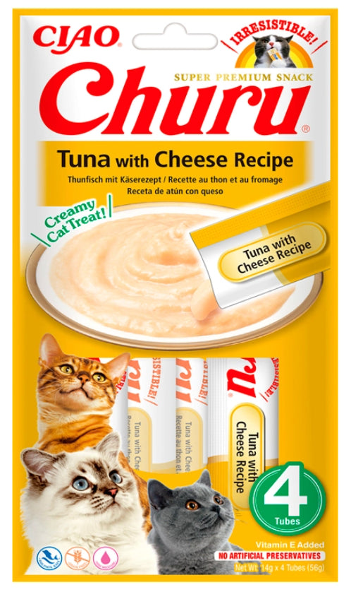 CHURU CAT RECETA DE ATUN CON QUESO 4X14GR