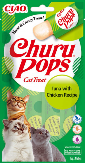 CHURU POPS RECETA DE ATUN CON POLLO 4X15GR