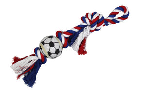 CUERDA CON ASA Y 3 NUDOS Y PELOTA DE FUTBOL