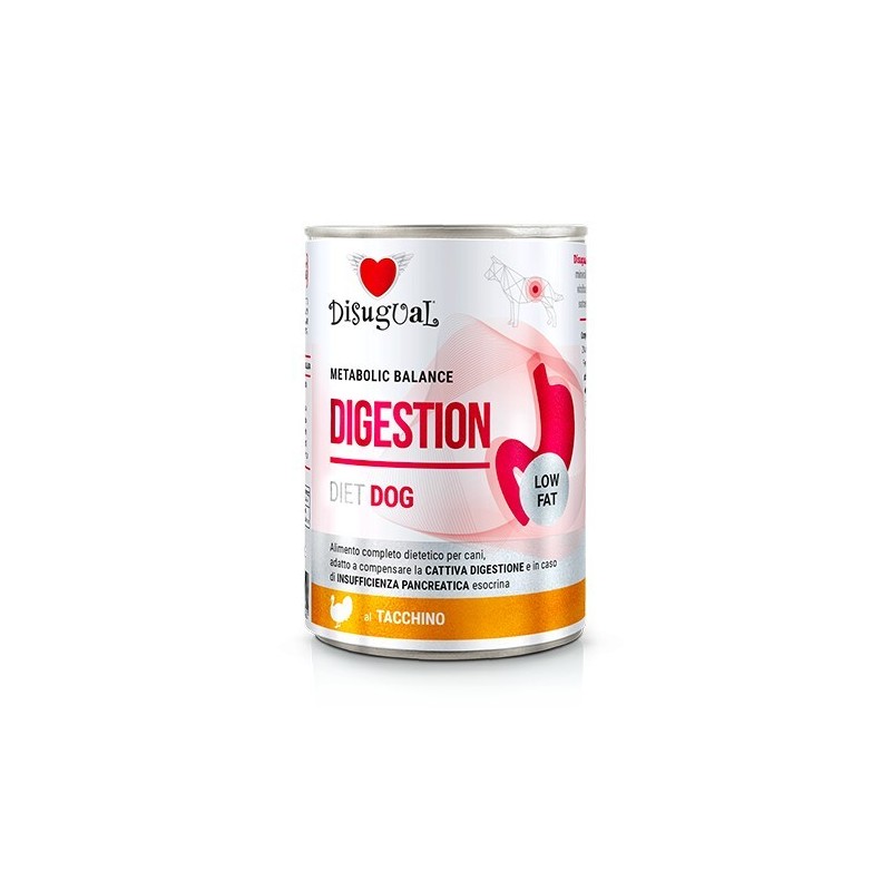 DISUGUAL DIET DOG DIGESTION LOW FAT TURKEY WET FOOD 400GR