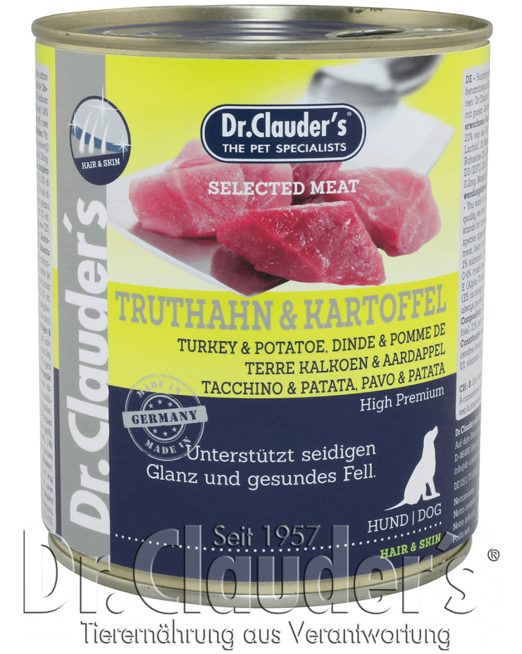 DR CLAUDERS DOG WET HAIR&SKIN PAVO Y PATATA 800GR