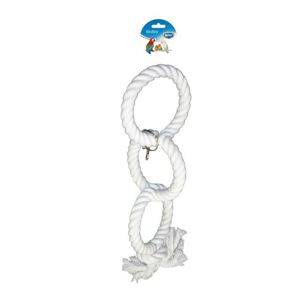 DUVO JUGUETE LORO CUERDA 3 ANILLOS 43 CM