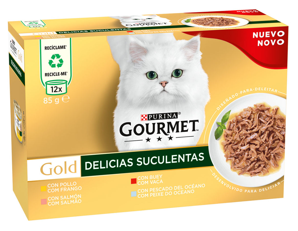 GOURMET GOLD DELICIAS SUCULENTAS PACK SURTIDO 12X85GR