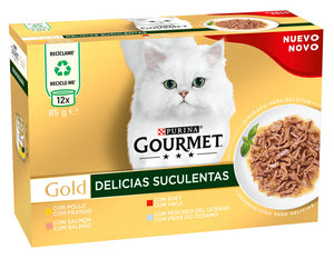 GOURMET GOLD DELICIAS SUCULENTAS PACK SURTIDO 12X85GR