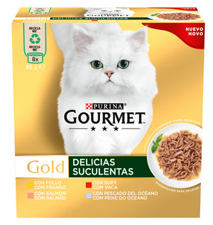 GOURMET GOLD DELICIAS SUCULENTAS PACK SURTIDO 8X85GR