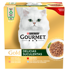GOURMET GOLD DELICIAS SUCULENTAS PACK SURTIDO 8X85GR