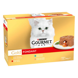 GOURMET GOLD MELTING HEARTH FONDANT SURTIDO 12X85GR