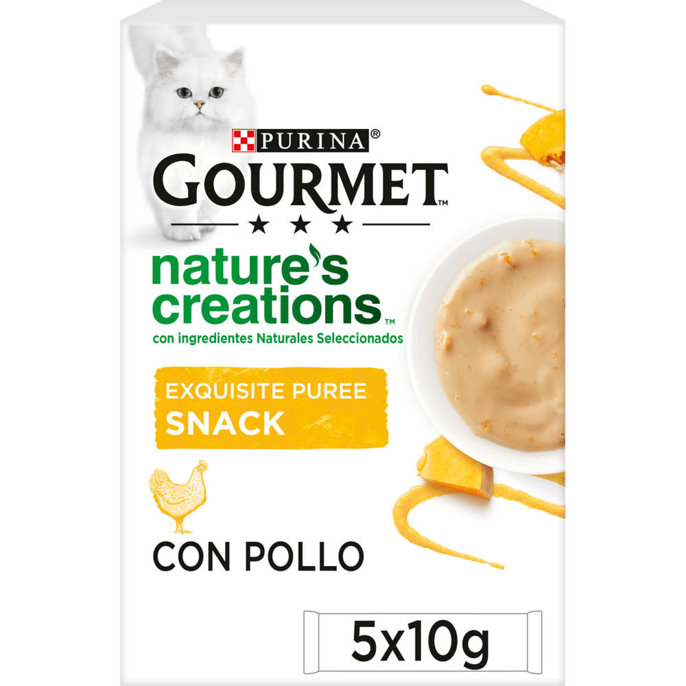 GOURMET NATURE´S CREATIONS PURE POLLO/CALABAZA 5X10GR