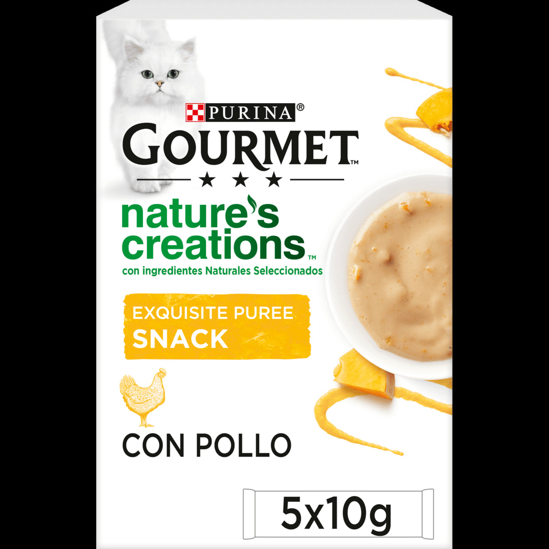 GOURMET NATURE´S CREATIONS PURE POLLO/CALABAZA 5X10GR