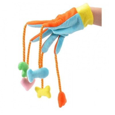 GUANTE COLORIDO DE JUEGO PARA GATO