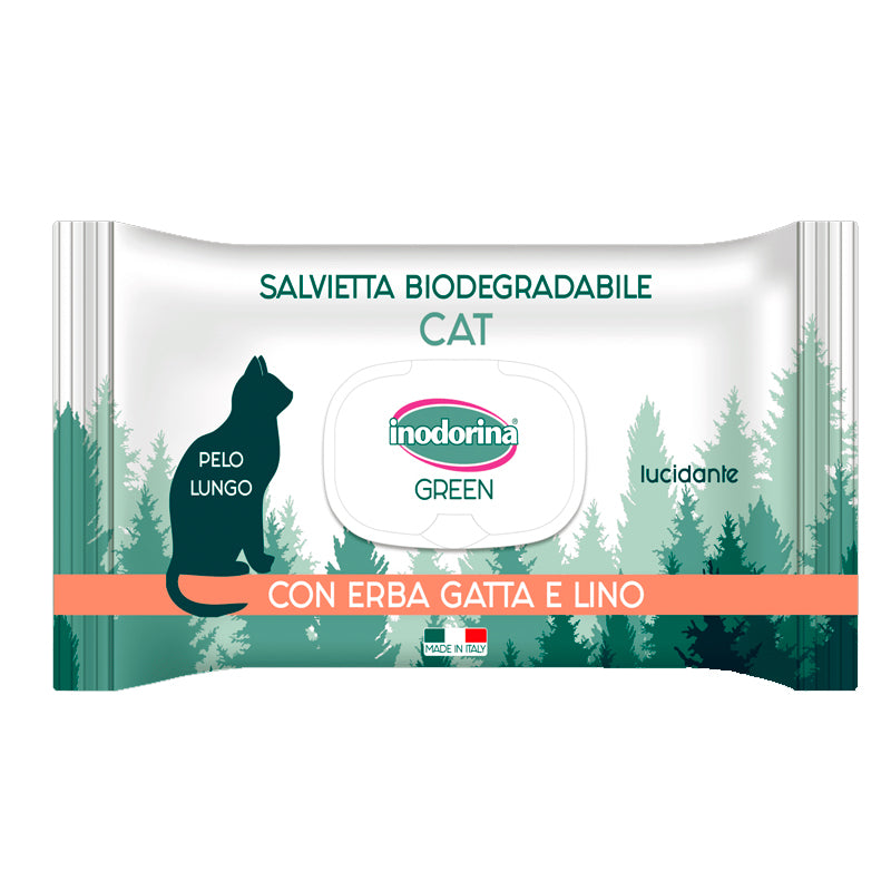 INODORINA GREEN TOALLITAS GATO PELO LARGO  30U