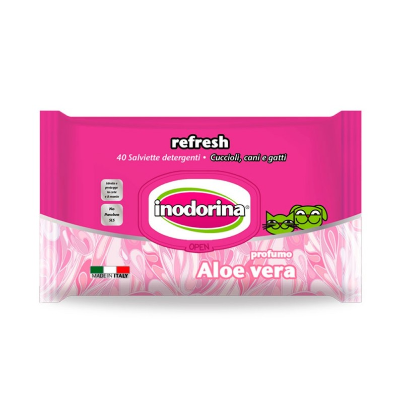 INODORINA TOALLITA REFRESH ALOE VERA 40 PZ