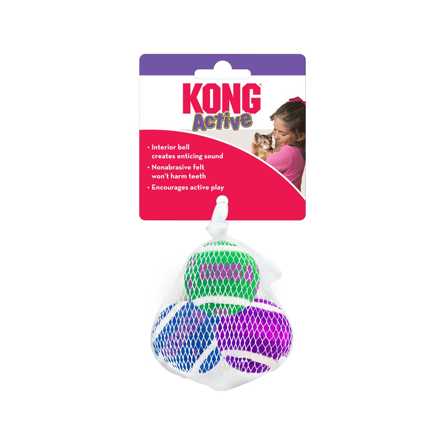 KONG GATOS TENNIS BALLS WITH BELLS