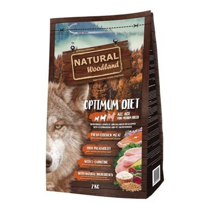 Natural Woodland Optimum Mini & Medium Pollo y Pavo 2 kg