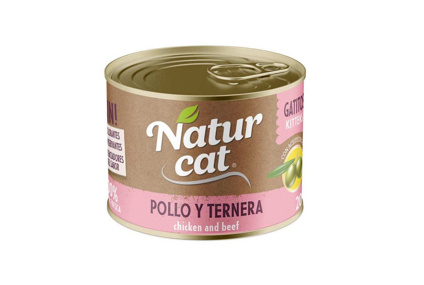 NATURCAT POLLO Y TERNERA KITTEN 200GR