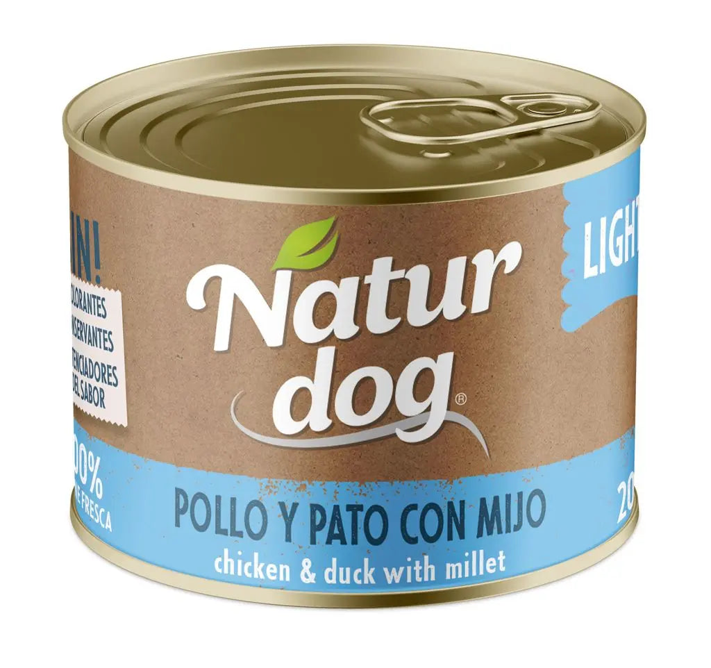 NATURDOG WET POLLO Y PATO CON MIJO 400GR