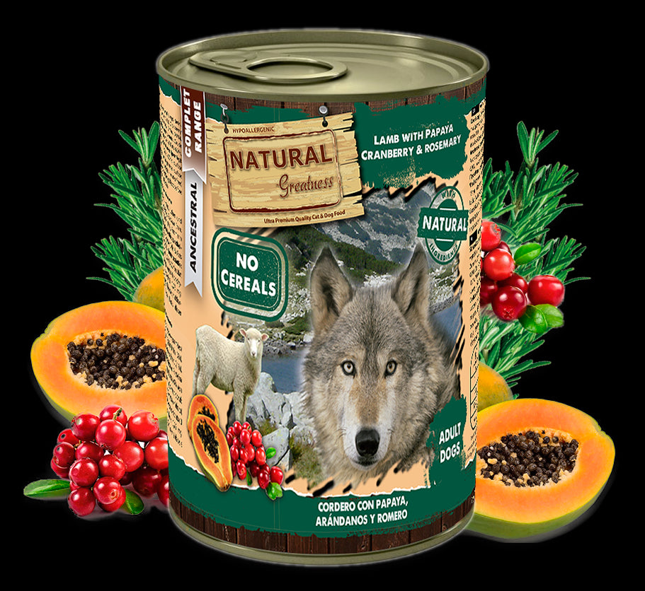 NGD CORDERO CON PAPAYA/ARANDANOS/ROMERO 400GR