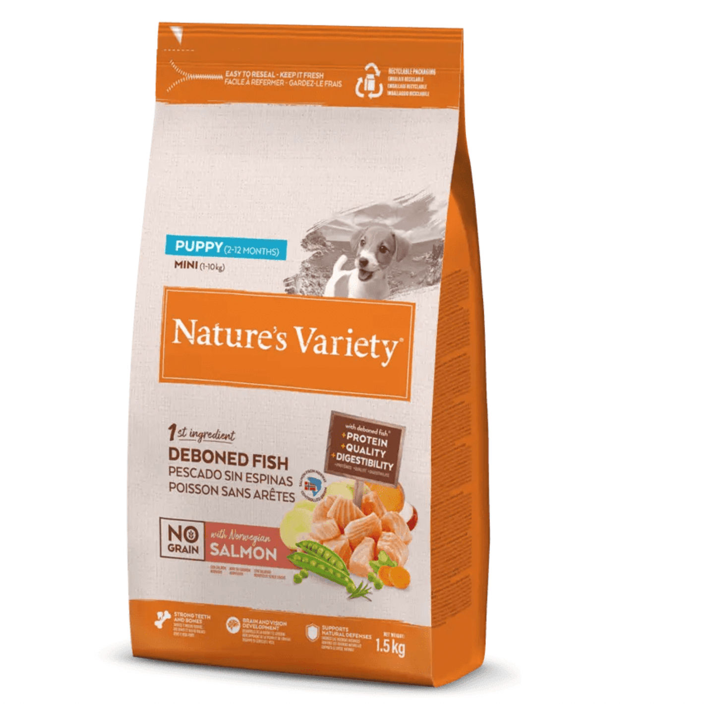 NVD NO GRAIN MINI PUPPY SALMON 1,5KG