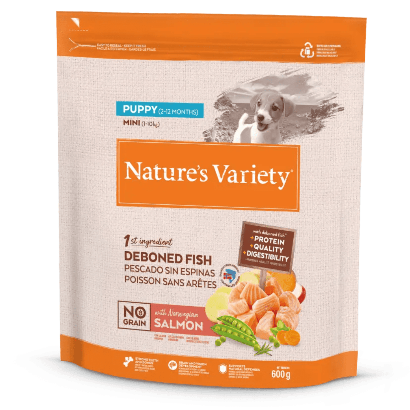 NVD NO GRAIN MINI PUPPY SALMON 0,6KG