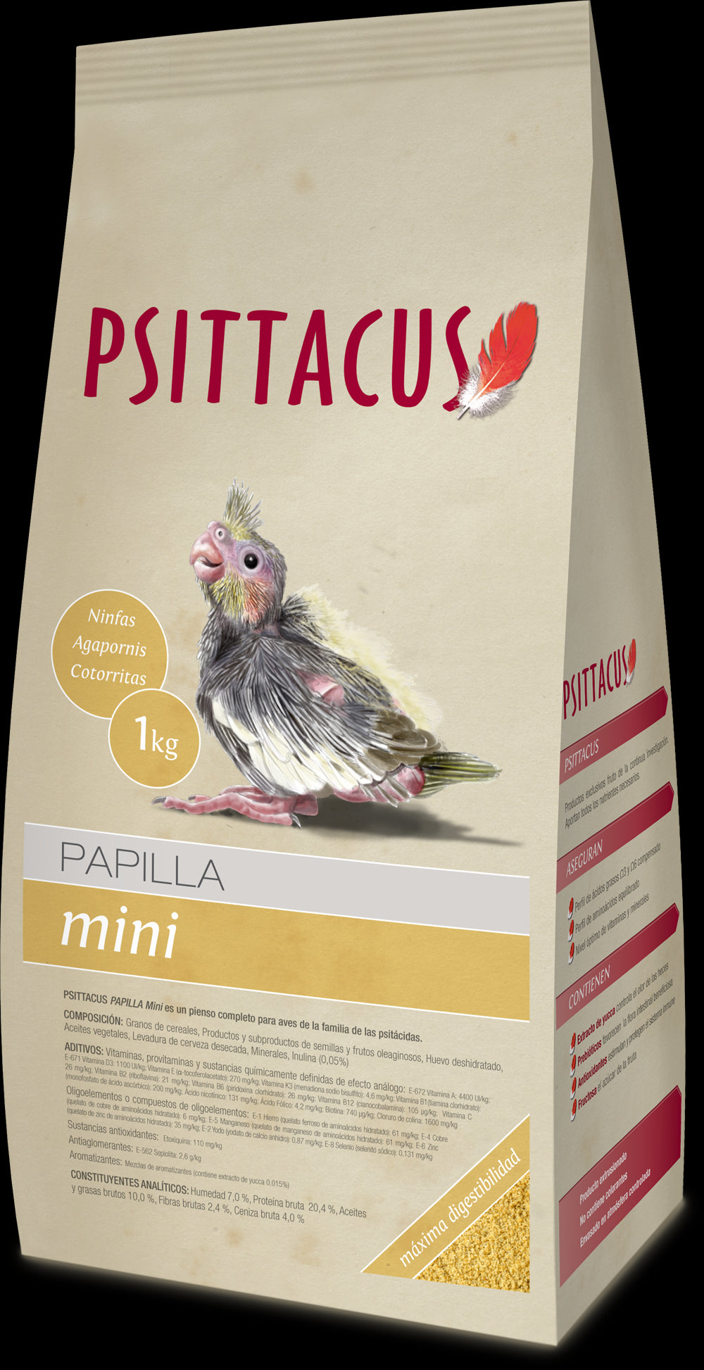 PSITTACUS PAPILLA MINI 1 KG