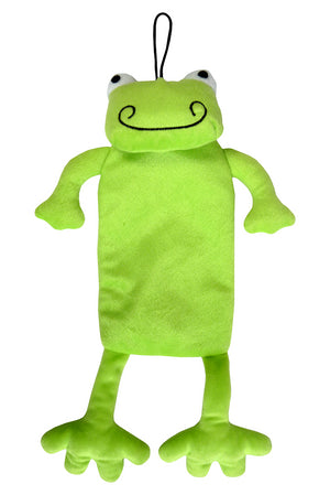RANA DE PELUCHE CRUJIDO Y SONIDO COLOR VERDE 35 CM