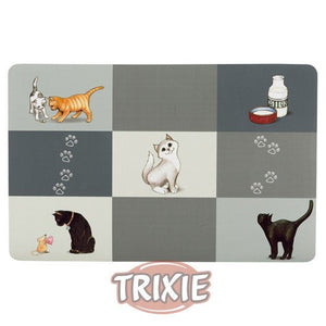 SALVAMANTELES PATCHWORK, GATOS, 44X28 CM, GRIS