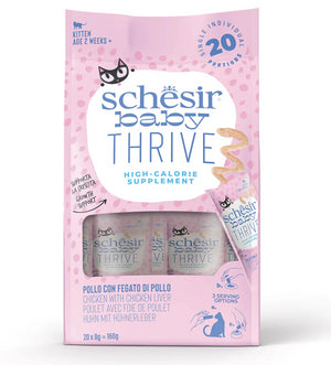 SCHESIR CAT BABY THRIVE POLLO CON HIGADO DE POLLO 20X8GR