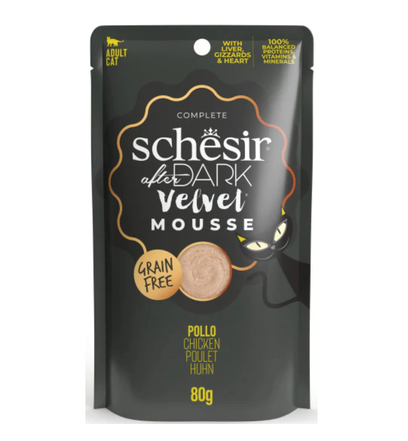 SCHESIR CAT DARK MOUSSE 80GR