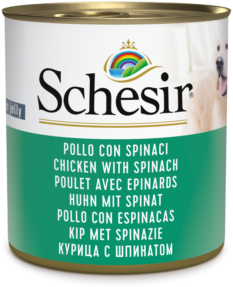 SCHESIR PERRO POLLO CON ESPINACAS 285GR