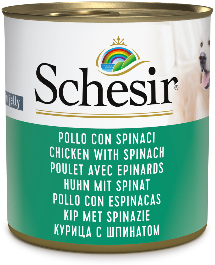 SCHESIR PERRO POLLO CON ESPINACAS 285GR