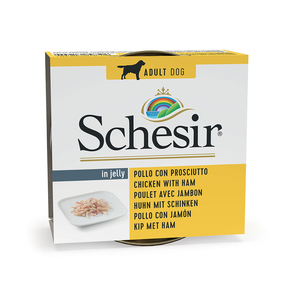 SCHESIR PERRO FILETES POLLO CON JAMON 150GR