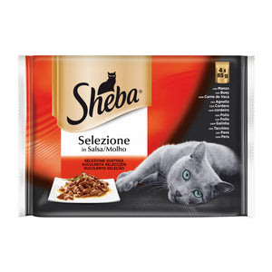 SHEBA CARNE EN SALSA 4X85GR