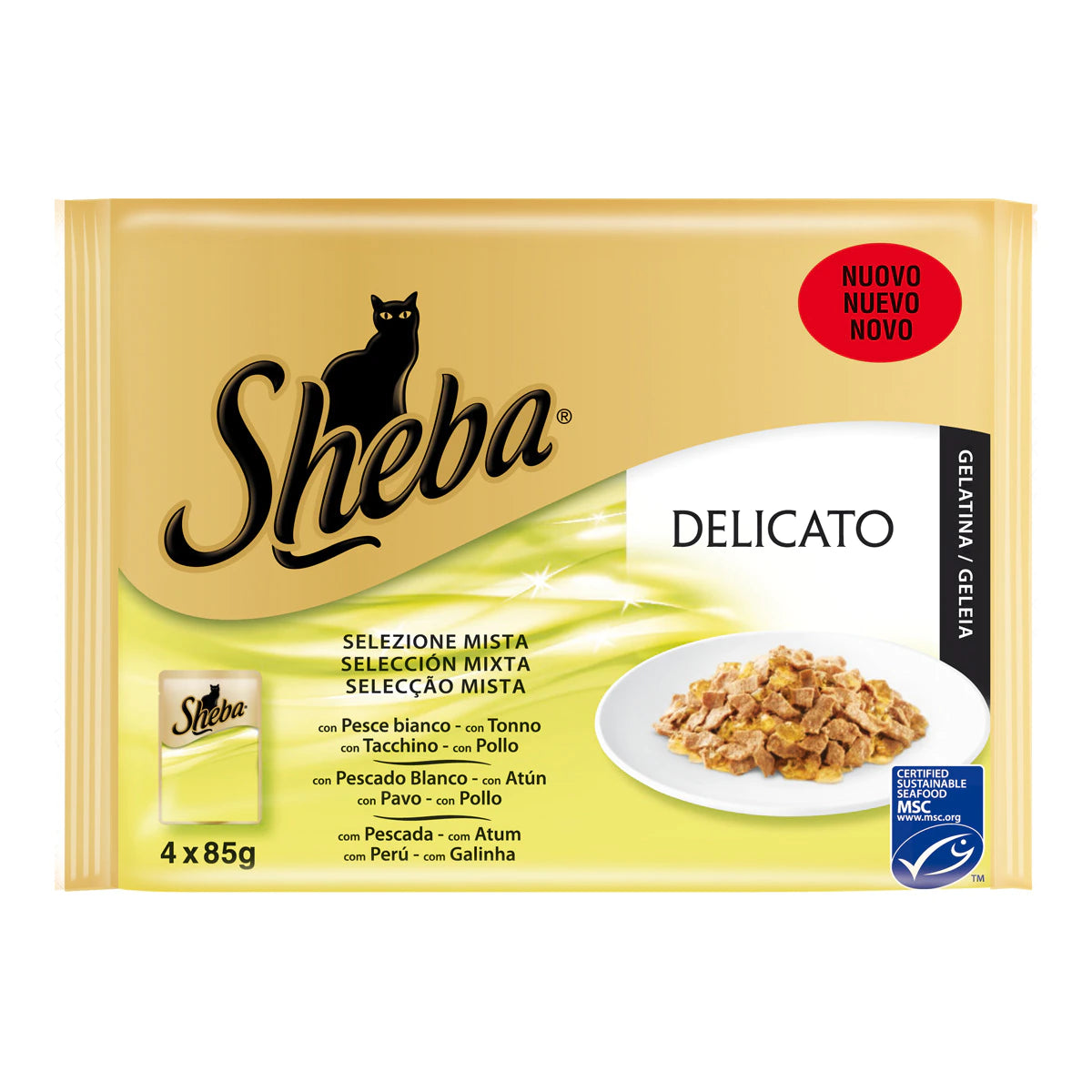 SHEBA DELICATO SELEC MIX GELAT.4X85GR