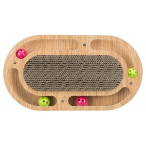 TABLA CARTÓN RASCADORA JUGUETE LANA CATNIP46X4X25