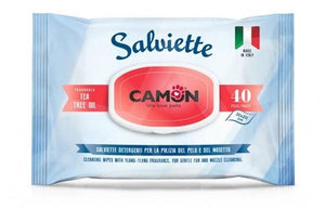 TOALLITAS PARA MASCOTAS ACEITE ARBOL DE TE 40PC