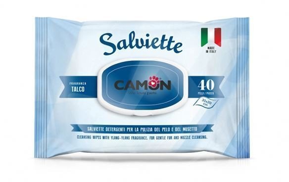 TOALLITAS PARA MASCOTAS CON PERFUME DE TALCO 40 PC